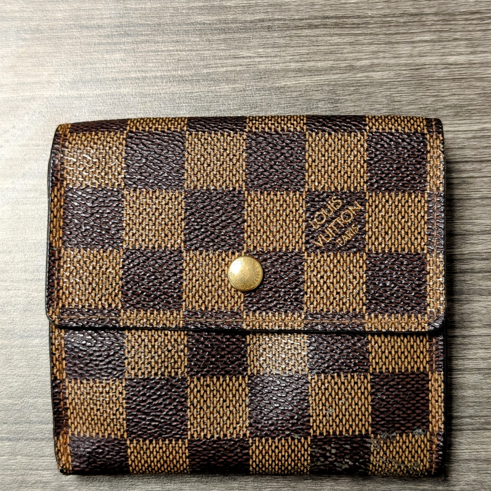 Louis Vuitton Brown Wallet with Gold Accent